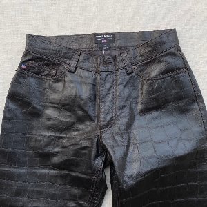 polo jeans leather pants deadstock (25-26 inch)