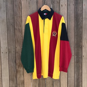 Tommy Hilfiger color block embroidered rugby shirt (105)