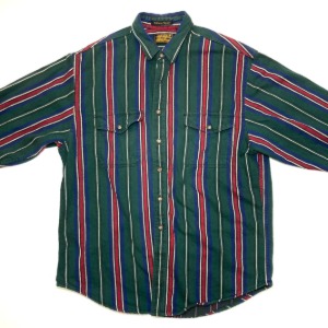 eddie bauer mckinley flannel stripe shirt (105 size)