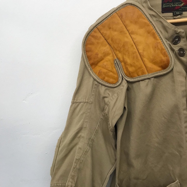 50s 10-x shooting hunting gun club jacket embroidered padded elbow